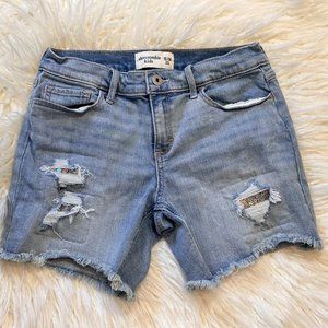 Abercrombie & Fitch Sequin Distressed Shorts